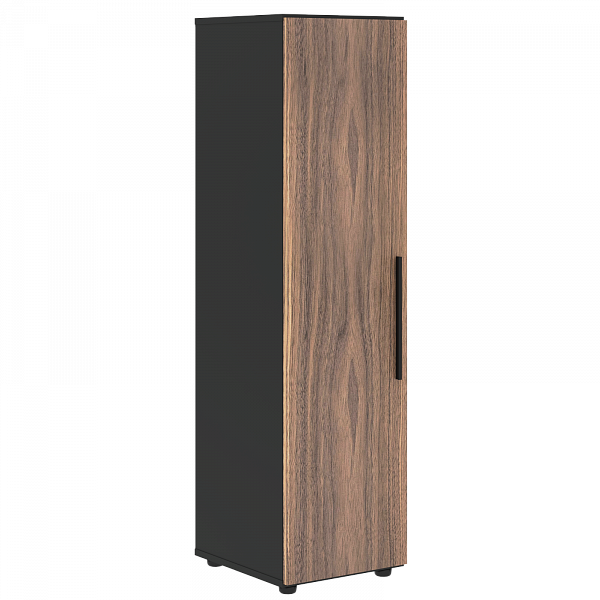 Шкаф средний узкий VRMCS 40.1 Американский орех/Яшма черный 400х430х1517 VELION VENEER