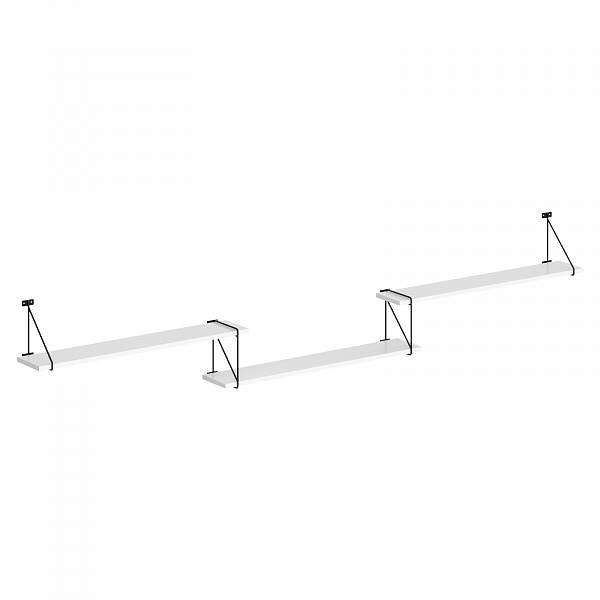 Полка с полкодержателями SH3-ROD/BAR Дуб Юкон Модерн 2380х166х392 COFFEE