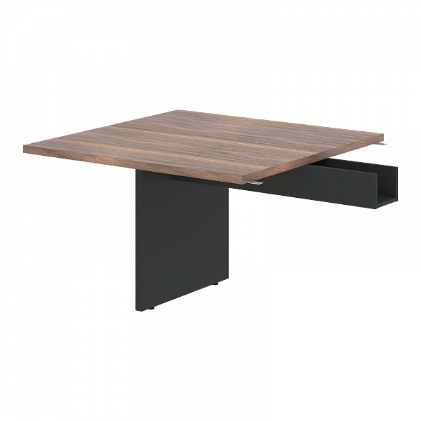 Стол приставной VRFCT 1212.1 Американский орех/Яшма черный 1200х1200х750 VELION VENEER